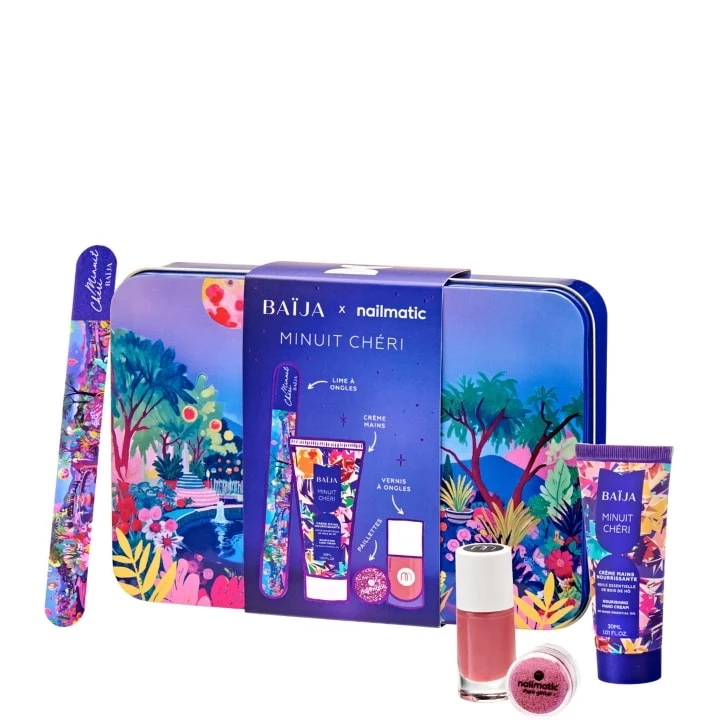 Nails & Glitter Party Minuit Cheri Baija x Nailmatic Coffret Soin Ongles et Mains - Baija - Incenza