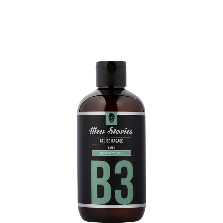 Gel de Rasage B3 Soin Barbe à la Glycérine Végétale - 250 ml - Men Stories - Incenza