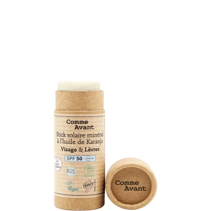 Stick solaire minéral SPF 50 Visage & lèvres 20 g - Comme Avant - Incenza