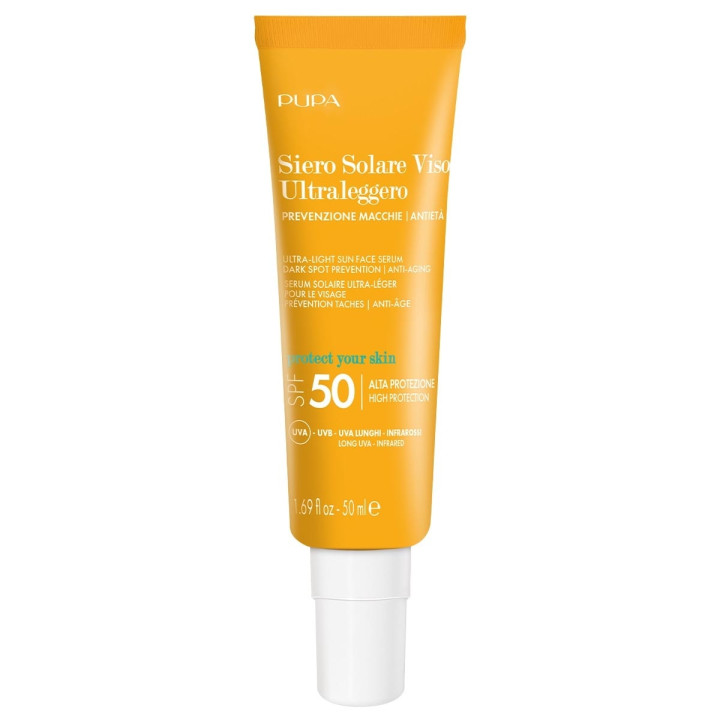 Sérum Solaire Ultra-Léger Visage SPF 50  Haute Protection UVA - UVB - Infrarouges