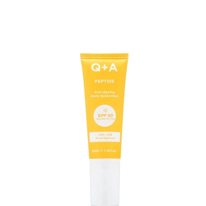 Peptide Soin Solaire Visage Anti-Âge SPF 50 - 50 ml - Q and A Skin - Incenza