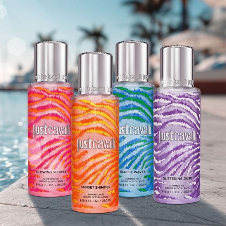 Just Cavalli Glowing Sunrise Brume Parfumée Scintillante pour le Corps