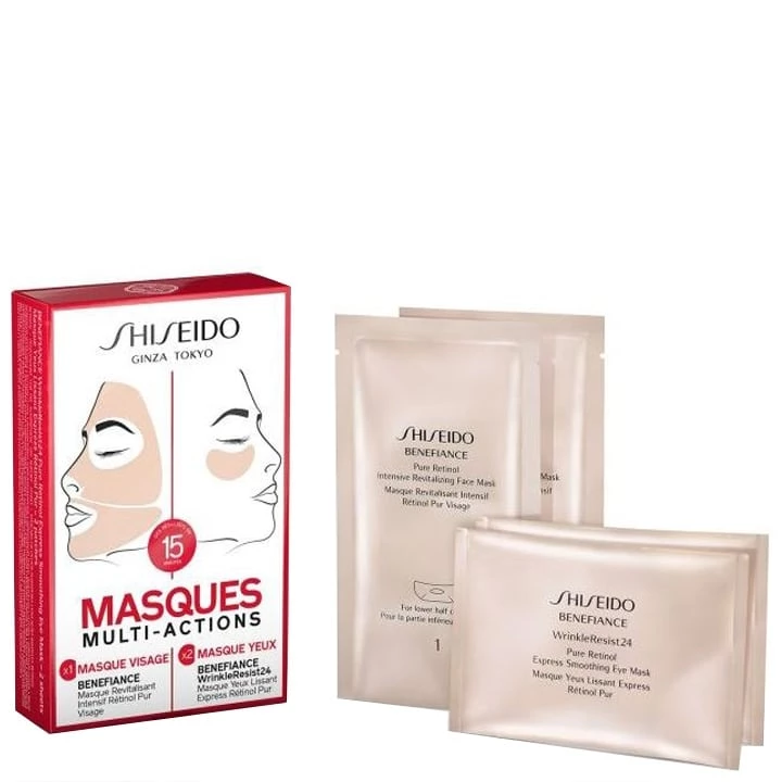 benefiance de shiseido - coffret masques multi-actions - incenza