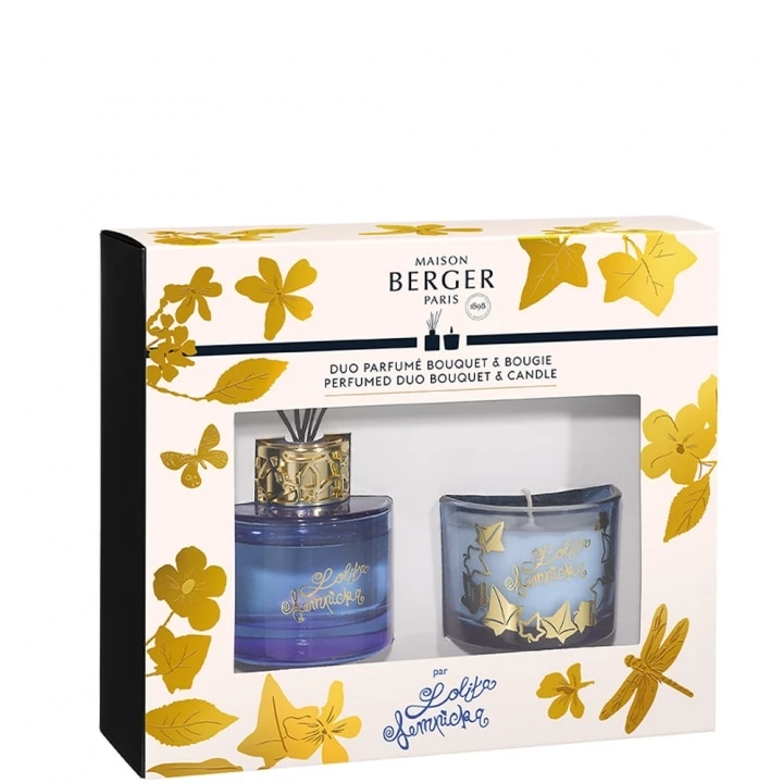 Duo mini Bouquet & Bougie Lolita Lempicka Parme Coffret Parfum d'intérieur - Maison Berger Paris - Incenza