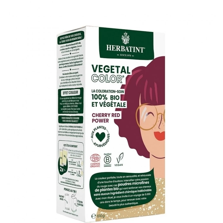 Vegetal Color Coloration-Soin 100% Bio et Végétale Noir - Herbatint - Incenza