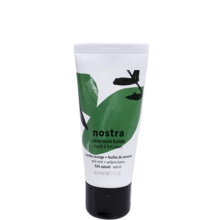 Menthe Sauvage & Feuilles de Verveine Crème Mains & Pieds - 96% d'ingrédients d'origine Naturelle - nostra - Incenza