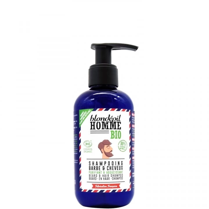 Blondépil Homme Shampooing Barbe & Cheveux Purifiant & Adoucissant - Blondépil Homme - Incenza