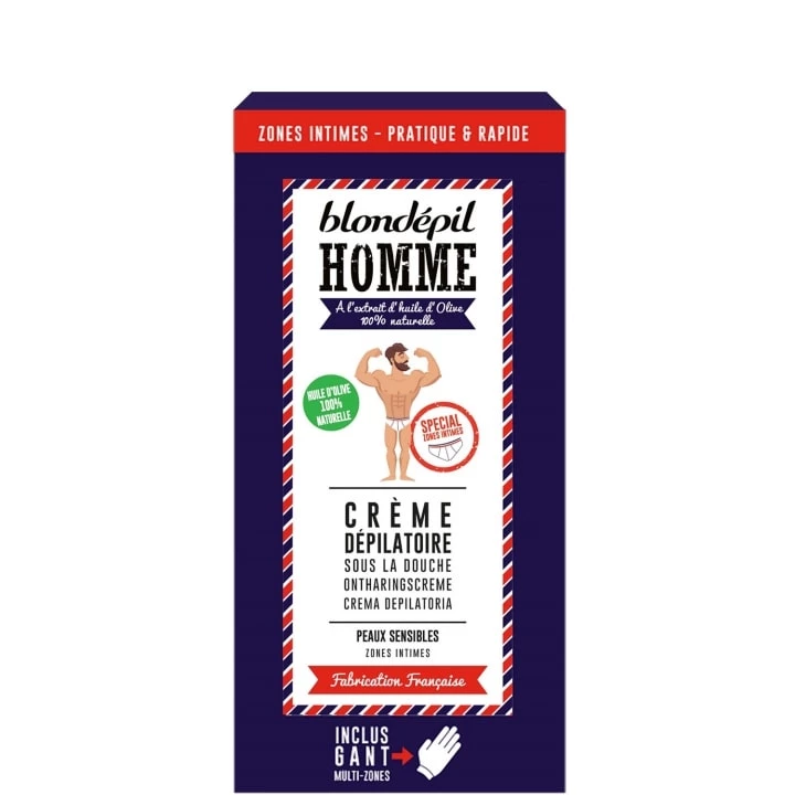 Blondépil Homme Crème Dépilatoire Sous la Douche - Zone Intimes - Blondépil Homme - Incenza