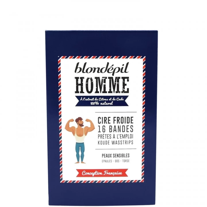 Blondépil Homme Cire Froide 16 Bandes - Blondépil Homme - Incenza