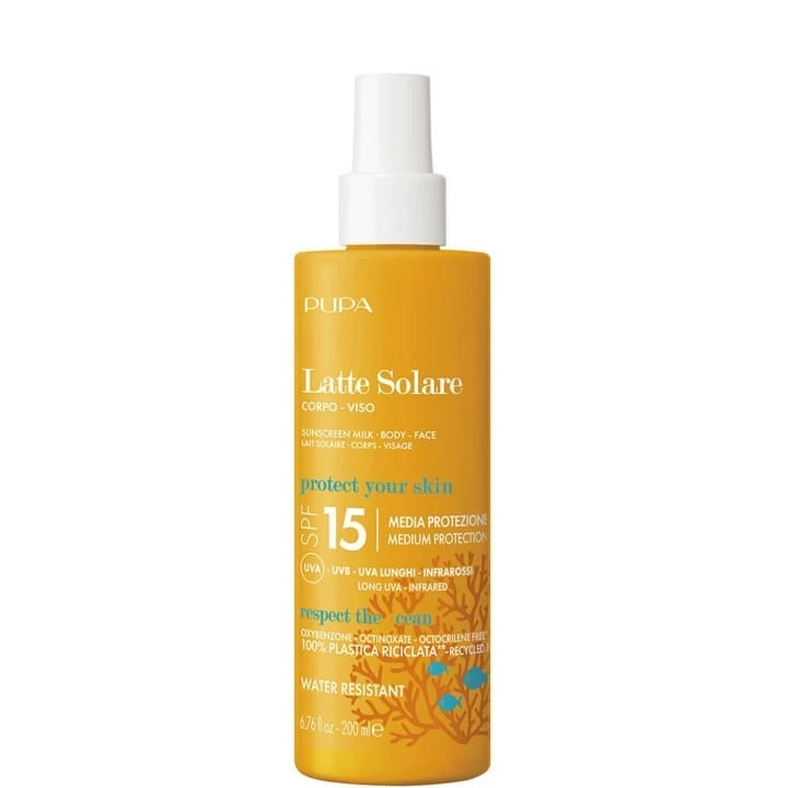 Lait Solaire Multifonction SPF 15 Visage & Corps Moyenne Protection UVA - UVB - Infrarouges - Pupa - Incenza
