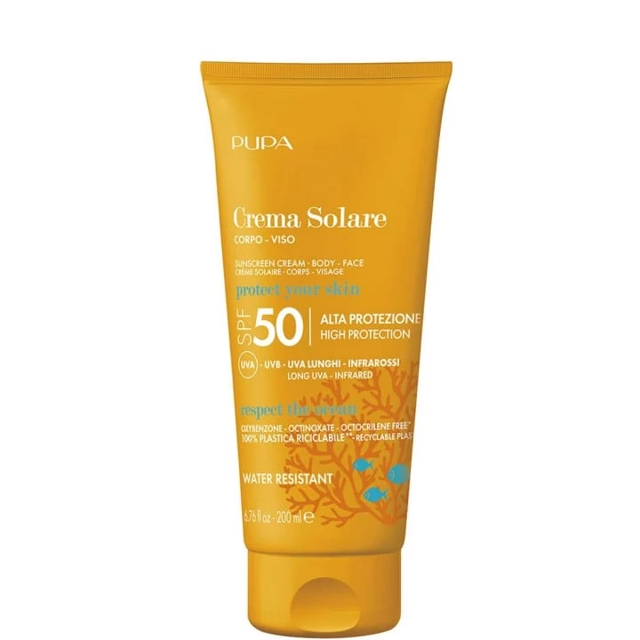 Crème Solaire Multifonction SPF 50 Visage & Corps Haute Protection UVA - UVB - Infrarouges - Pupa - Incenza