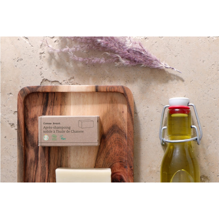 Après-Shampoing Bio Naturel Solide  A l'Huile de Chanvre