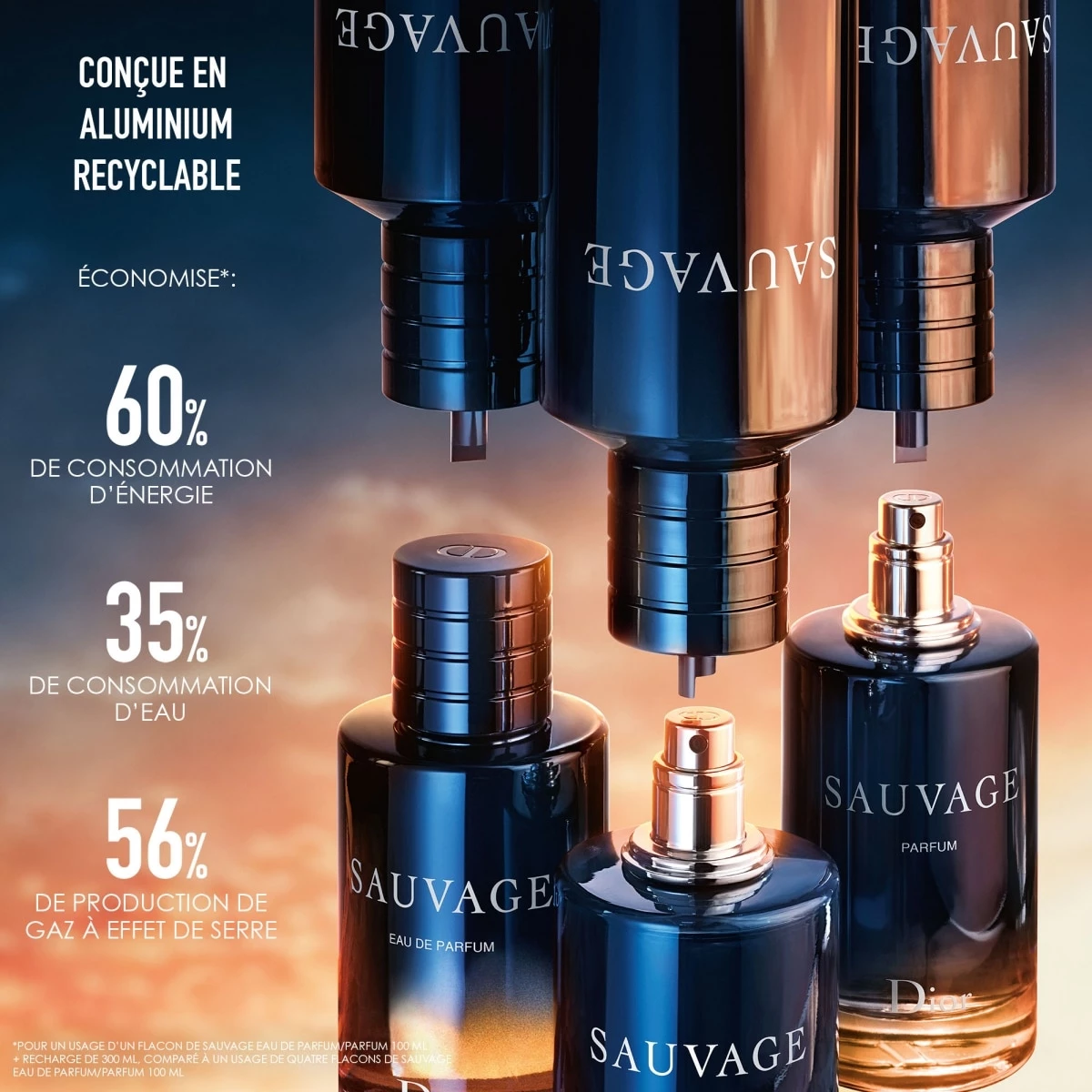 Sauvage de DIOR Eau de Parfum Flacon Recharge Incenza