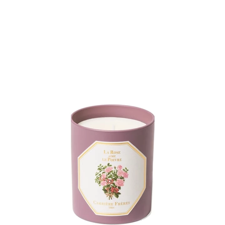 La Rose Aime Le Poivre Bougie Parfumée - CARRIÈRE FRÈRES - Incenza