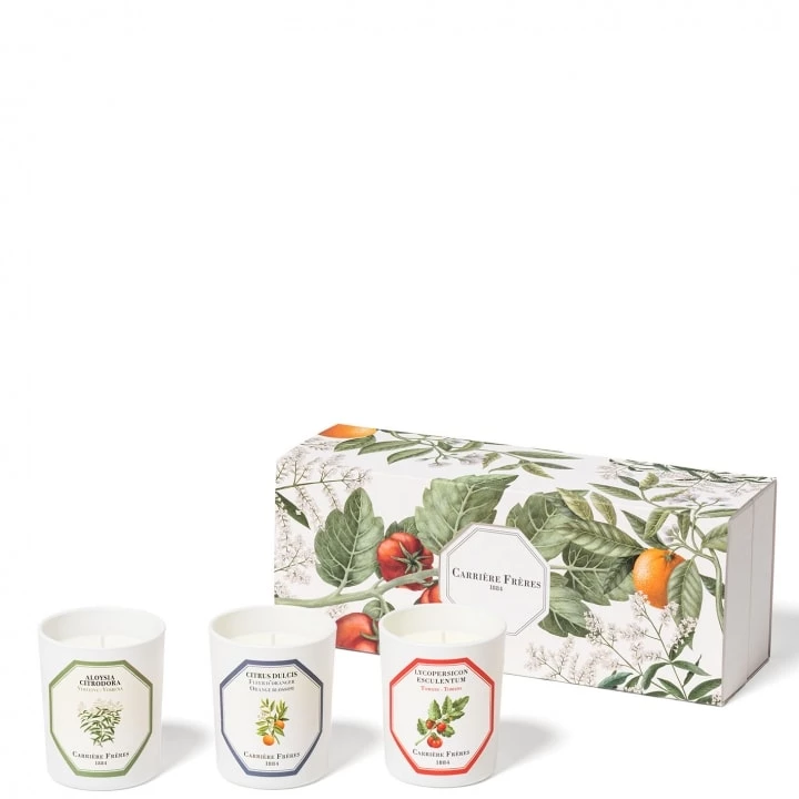 Tomate, Fleur d'Oranger, Verveine Coffret Botanique 2021 - Carrière Frères - Incenza