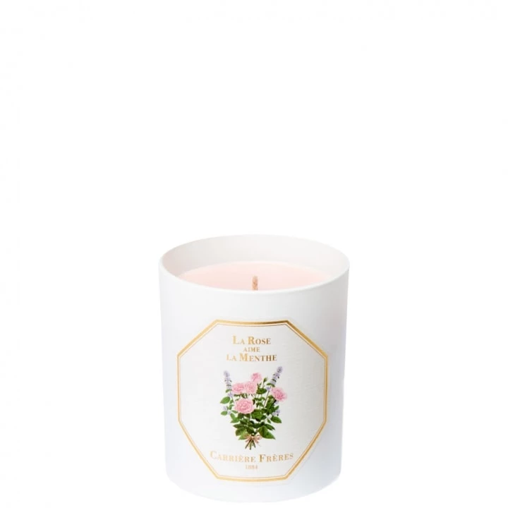 La Rose aime la Menthe Bougie Parfumée - Carrière Frères - Incenza