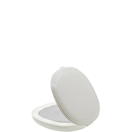 Miroir Lumineux de Sac Double Face Grossissant x 1 et x 5 Blanc Nacré