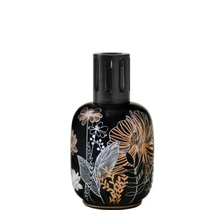 Porcelaine Noire Végétale Lampe Berger Porcelaine Noire Végétale Lampe Berger