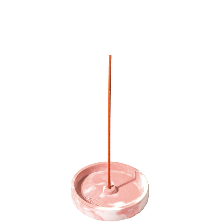Porte Encens Bloom Rose Marbré en Beton