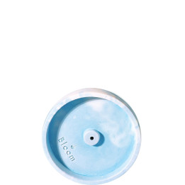 Porte Encens Bloom Bleu Marbré en Béton