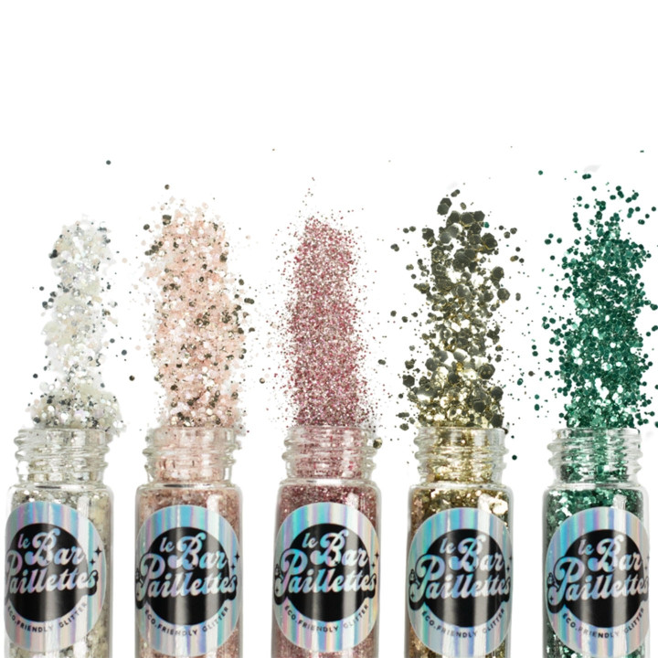 Kit 004  Coffret Paillettes Libres Biodégradables - 5 Coupes