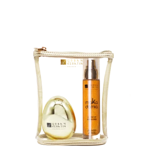 Makadamia Pochette Huile Pailletée et Brosse Dorée Makadamia Pochette Huile Pailletée et Brosse Dorée
