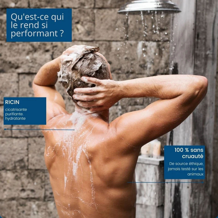 Kératine x Huile de Ricin Gel Douche pour Homme