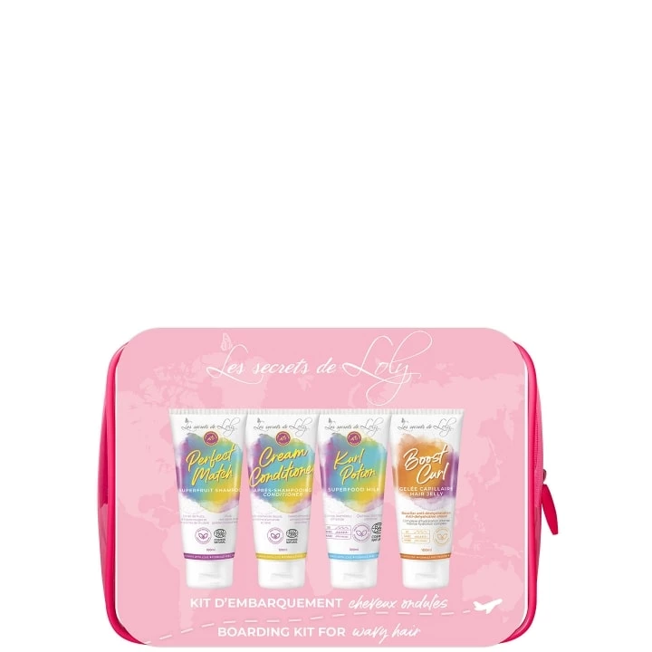 Trousse Cheveux Ondulés Routine Format Voyage - 4 produits - Les Secrets de Loly - Incenza