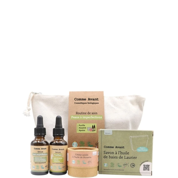 Routine Soin Peaux à Imperfections Coffret Soin Visage - Comme Avant - Incenza
