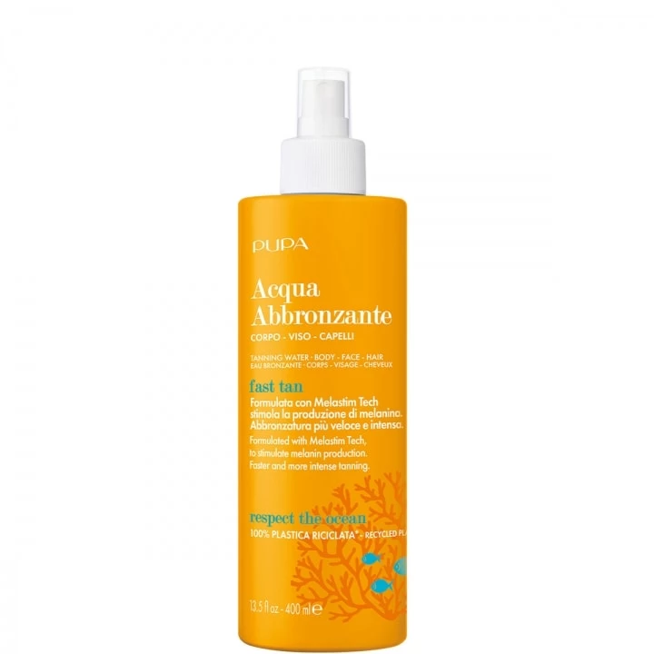 Eau Bronzante Multifonction pour le Corps, Visage & Cheveux Hydratante & Rafraichissante 400 ml - Pupa - Incenza
