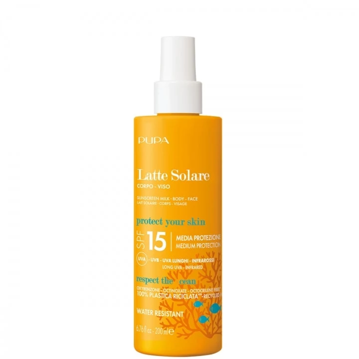 Lait Solaire Multifonction SPF 15 Visage & Corps Moyenne Protection UVA - UVB - Infrarouges - Pupa - Incenza
