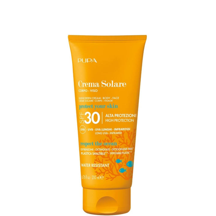 Crème Solaire Corps - Visage SPF30 Haute Protection UVA - UVB - Infrarouges