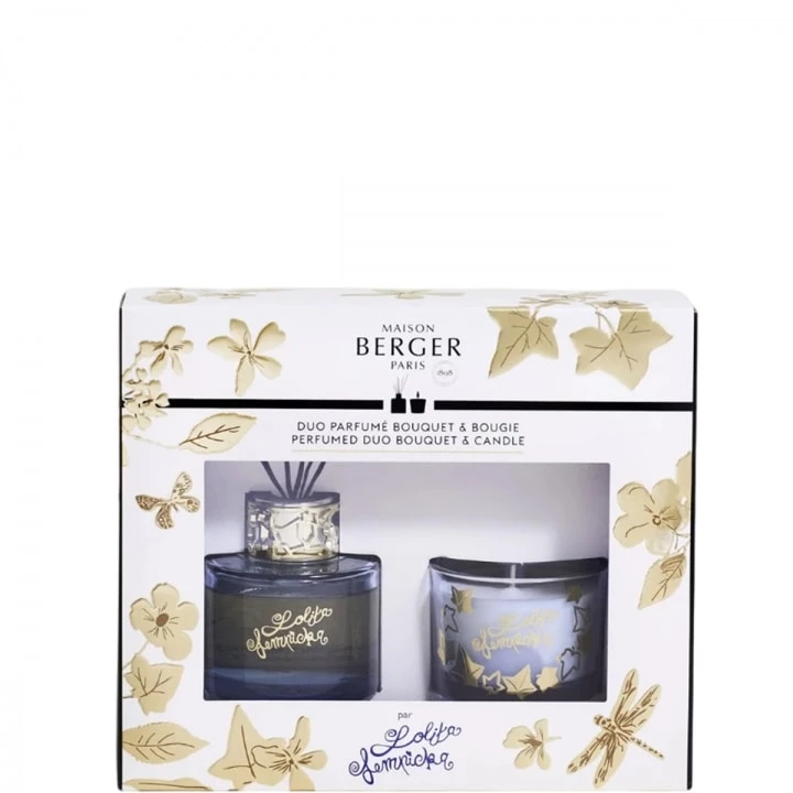 Duo mini Bouquet & Bougie Lolita Lempicka Parme Coffret Parfum d'intérieur - Maison Berger Paris - Incenza