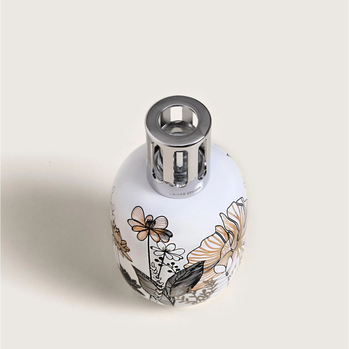 Porcelaine Blanche Végétale Lampe Berger