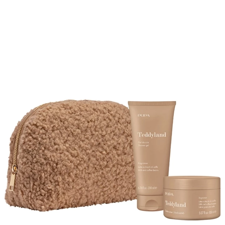 Teddy Land - Lait et Grain de Café Coffret Gel douche et Scrub pour le Corps - Pupa - Incenza