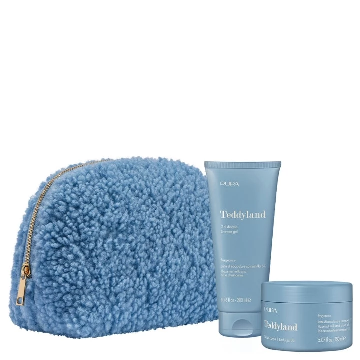 Teddy Land - Lait de Noisette et Camomille Coffret Gel douche et Scrub pour le Corps - Pupa - Incenza