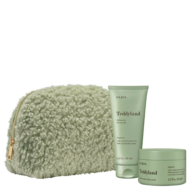 Teddy Land - Lait et Crème de Pistache Coffret Gel douche et Scrub pour le Corps - Pupa - Incenza