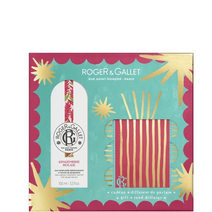 Gingembre Rouge Coffret Eau Parfumée Bienfaisante - Diffuseur 100 ml - Roger&Gallet - Incenza