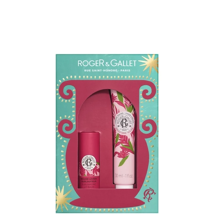 Gingembre Rouge Coffret Duo Baume Lèvres et Crème mains 30 ml - Roger&Gallet - Incenza