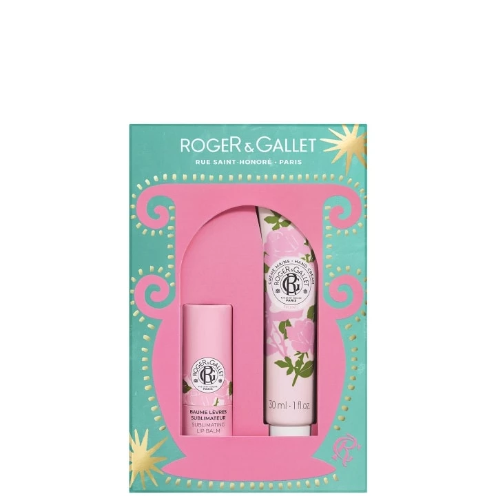 Rose Coffret Duo Baume Lèvres et Crème Mains 30 ml - Roger&Gallet - Incenza