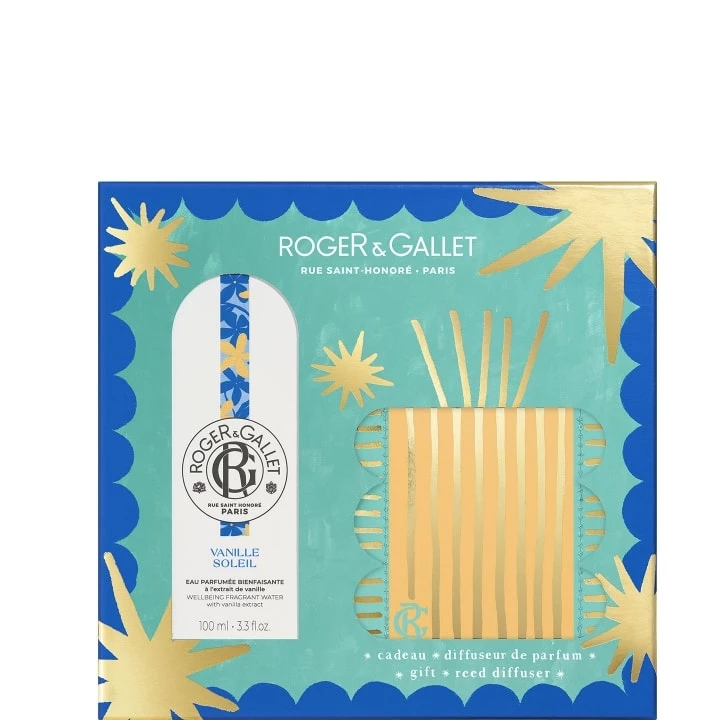 Vanille Soleil Coffret Eau Parfumée Bienfaisante - Diffuseur 100 ml - Roger&Gallet - Incenza