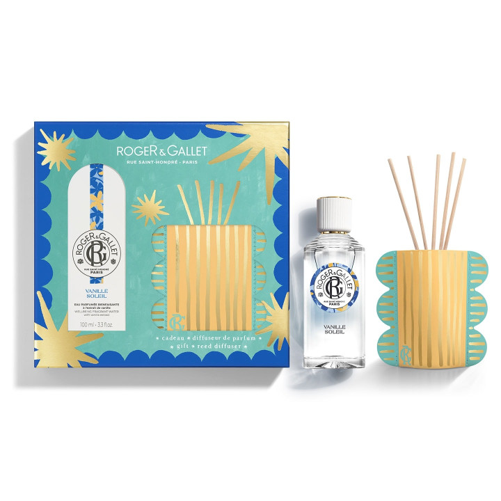 Vanille Soleil Coffret Eau Parfumée Bienfaisante - Diffuseur