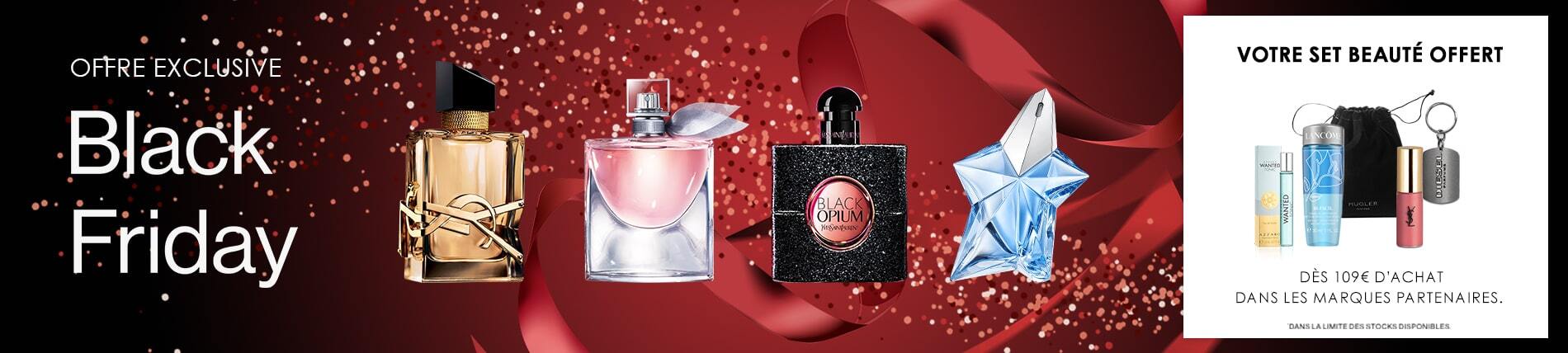 OFFRE EXCLUSIVE BLACK FRIDAY - VOTRE SET DE BEAUTE OFFERT DES 109 EUROS D'ACHAT DANS LES MARQUES PARTENAIRES *