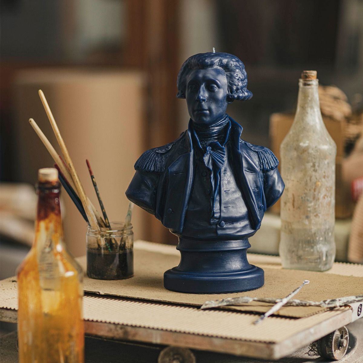 Buste Lafayette Bleu Marine TRUDON - Cadeau Prestige Maison - incenza