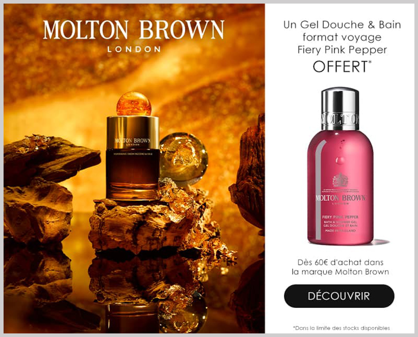 Offre Cadeau Parfum Femme MOLTON BROWN - incenza
