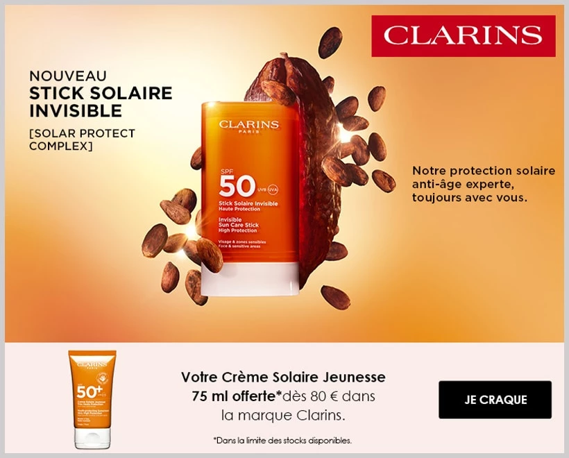 Stick Solaire Invisible SPF50 Soin Solaire Visage Haute Protection CLARINS - incenza
