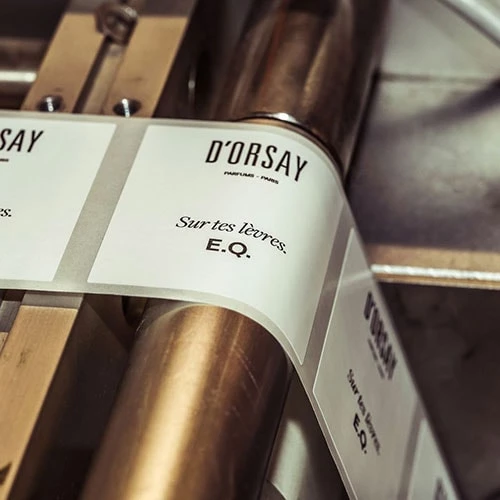 Etiquette en production Maison d'ORSAY - incenza