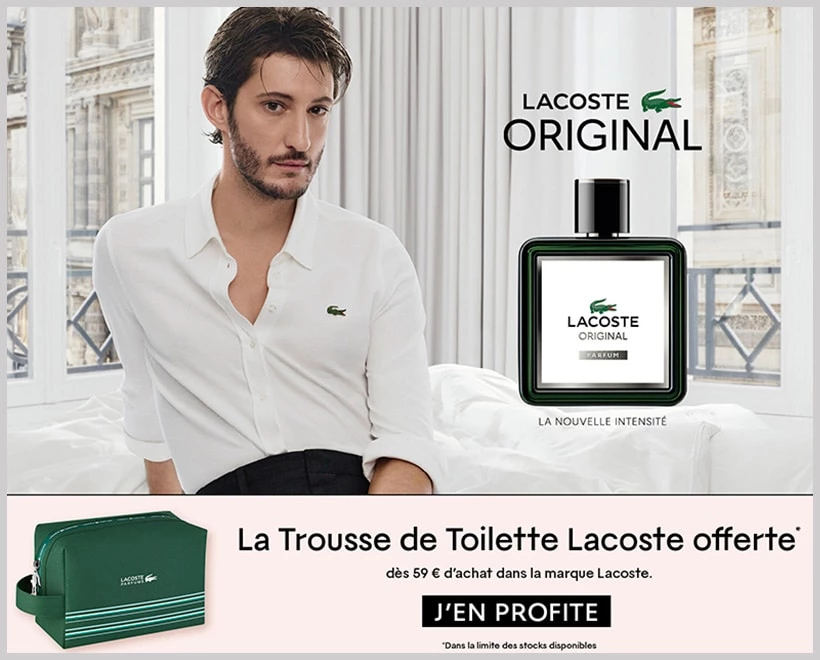 Votre Cadeau : Une Trousse de Toilette LACOSTE - Incenza