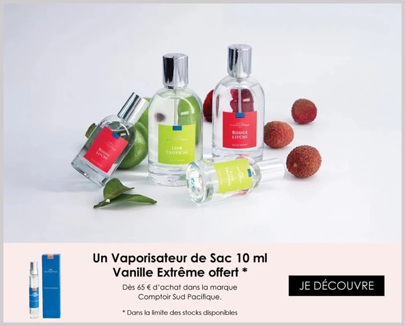 Votre Cadeau : Un Vaporisateur de Sac Vanille Extrême COMPTOIR SUD PACIFIQUE - incenza
