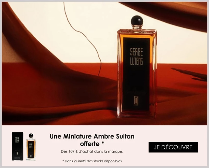 Votre Cadeau : Une Miniature Ambre Sultan SERGE LUTENS - incenza